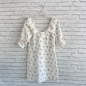 Reformation Linen Floral Dress